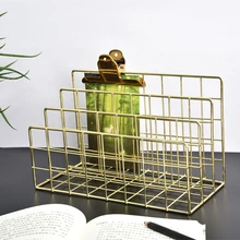 Ins нордическая настольная книга простая Студенческая кованая железная книжная полка, Офисная книга, файл, Простая Стойка для файлов, рамка для информации