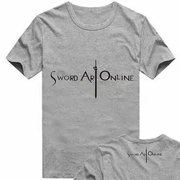 

2019 NewT Shirt Men Sword Art Online SAO Kirito Asuna Men Women Cotton Casual T-Shirt Tee Cosplay A Short Tee Shirt