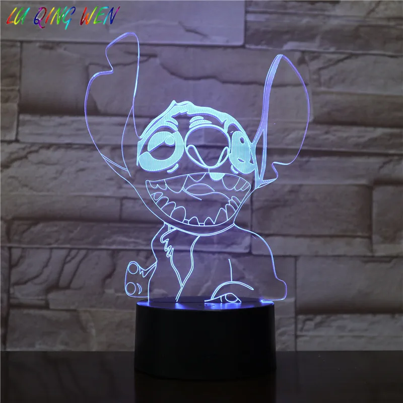 

Cartoon Teddy Stitch Baby Night Light LED Decorative Lamp Gift Child Kids Bedroom Nightlight Stich Table Night Lamp Stitch Dog