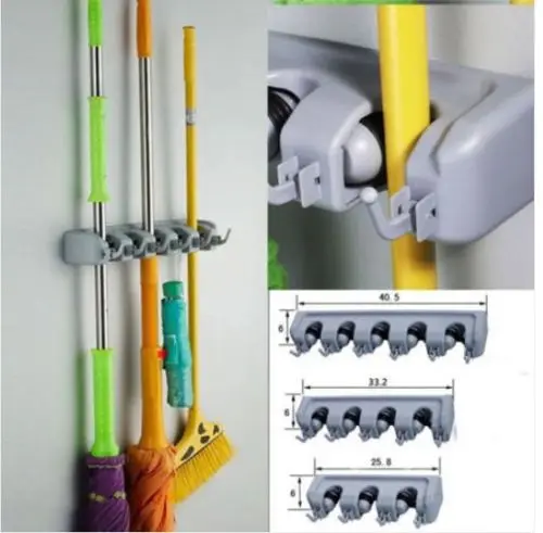 Mop Holder Organizer Wall Mounted Kitchen Storage Brush Broom Hanger Mop Holder Organizer Wall Mounted Kitchen Storage Brush Broom Hanger