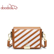Бренд Doodoo Женская сумка через плечо женские сумки из искусственной кожи маленькие 3 цвета модные полосатые сумки-мессенджеры