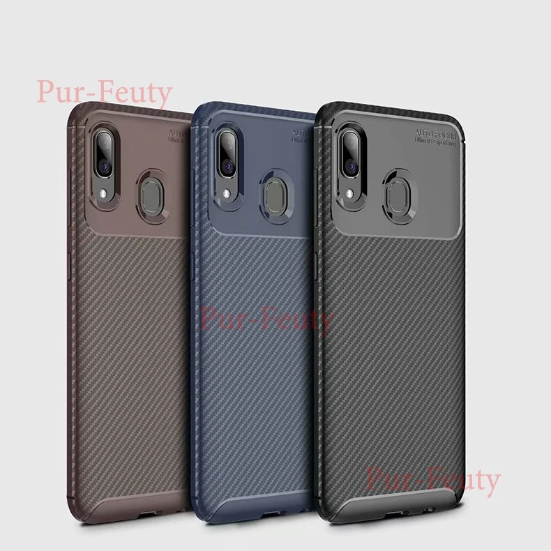 

Case For Samsung Galaxy A30 2019 SM-A305FN/DS A20 A10 Soft Silicone Carbon fiber skin Protect Back Cover for samsung a10 20 30