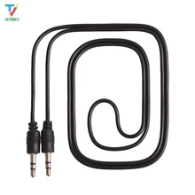 300pcs lot 3 5 mm pin to 3 5 mm pin stero audio cable Headphone Jack Black color wholesale cheap