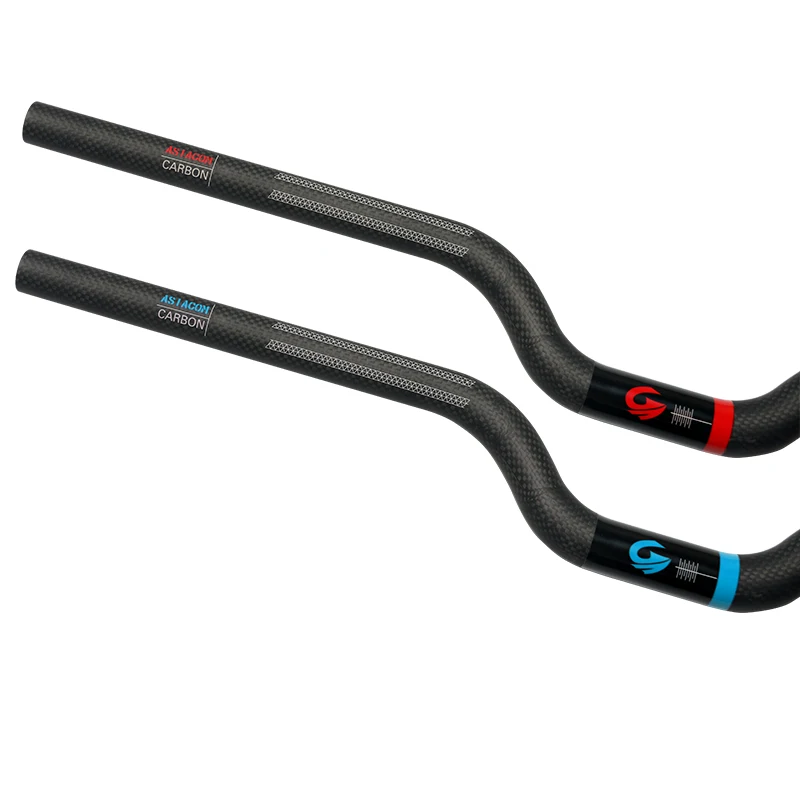 ASIACOM полный углеродный велосипед Малый отверстие Combo руль MTB стойка плоский
