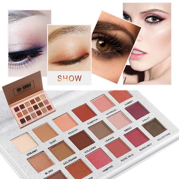 

1Set 18 Color Shimmer Glitter Eye Shadow Powder Matt Eyeshadow Cosmetic Makeup Brochas Make Up Tool Profesional Set