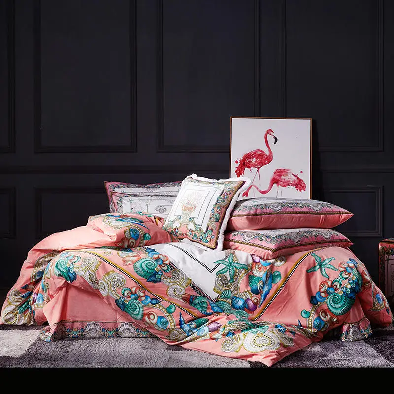 Us 182 62 41 Off Famvotar Fancy Bedding Set Gorgeous Undersea View Embroidery Duvet Cover Bedding Set King Size Queen Size 4pcs Set Luxury Design In