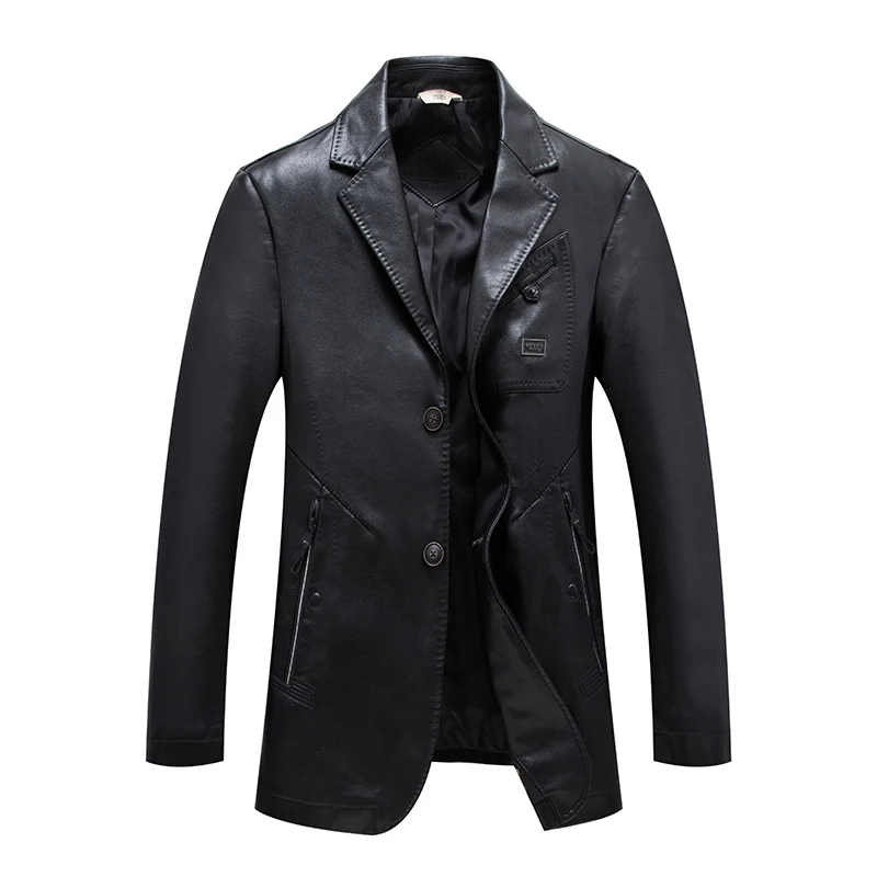 

brand PU leather jacket men autumn Winter 2019 pure color slim casual mens jackets solid clothese lastic motorcycle outerwear