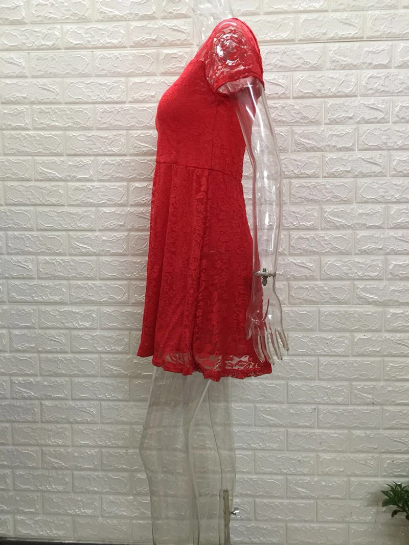 Сексуальное Кружевное мини-платье для женщин, летнее повседневное женское платье с коротким рукавом и принтом размера плюс 5XL, элегантные вечерние платья в стиле ретро для женщин