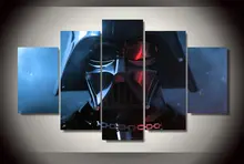 Encadrée imprimé star wars darth vader 5 peça groupe peinture décoration de la chambre de impression image affiche toile livraison gratuite F / 1358