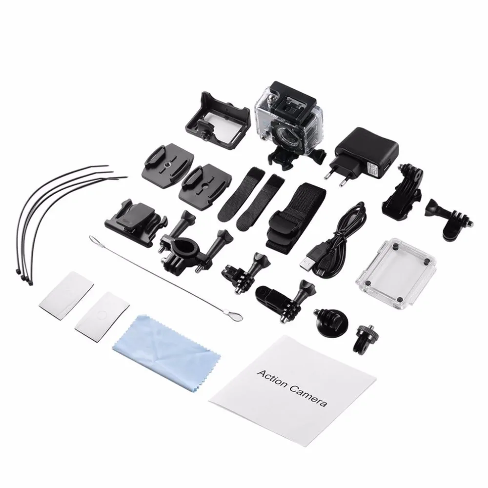 10pcs/lot 4K Wifi Action Camera SJ8000R 4K/30fps 1080P/60fps 720P/120fps 2.0" 170D Helmet Cam Mini Camera Waterproof Camera