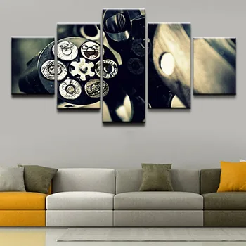 

Wall Art Canvas Painting Revolver Poster 5 Pieces Home Decor For Living Room Canvas Printed Artwork Modular Pictures Framework