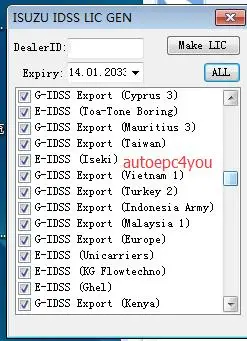 

For ISUZU E-IDSS and G-IDSS keygen Unlocked big promotion price