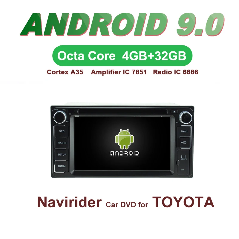 OTOJETA Автомобильный gps Android 9,0 радио для TOYOTA COROLLA VIOS prado landcruiser Навигация DVD емкостный экран Поддержка зеркального соединения