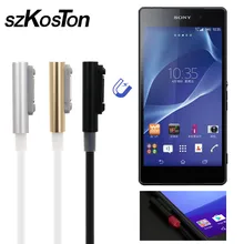 Магнитный usb-кабель для зарядки, светодиодный кабель для sony Xperia Z3 L55t Z2 Z1 Compact XL39h, usb-кабель для быстрой зарядки, аксессуары для телефона