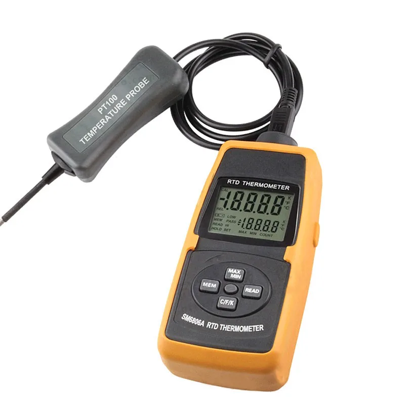 

SM6806A Platinum Resistance Thermometer Precision Thermometer Probe Industrial RTD Temperature Tester Measuring Tool
