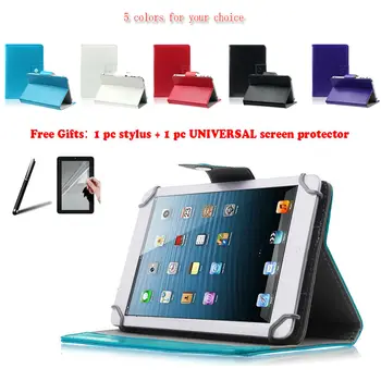 

For Digma Eve/Optima 3G/Eve 10.1/Eve 10.3 10.1" Inch Universal Tablet PU Leather cover case Free Gift