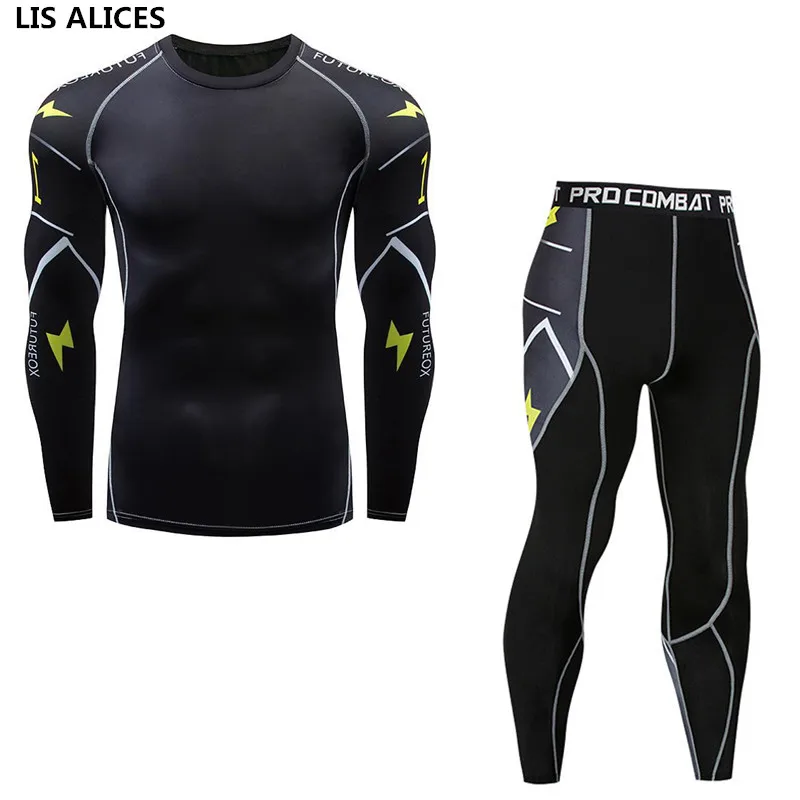 

2018 NEW Top Quality New Thermal Underwear Men Underwear Sets Compression Thin Sweat Quick Drying Thermo Underwear Men Clothing