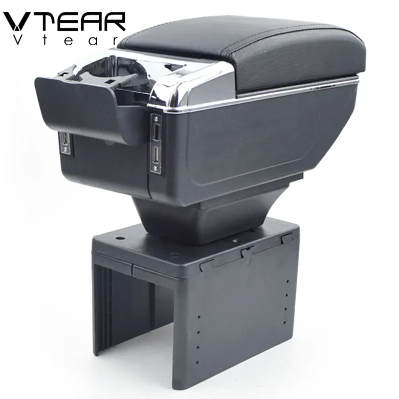 Vtear универсальный ящик для хранения в подлокотнике автомобиля USB подлокотник подстаканник центральная консоль аксессуары украшения автомобиля внутренние части