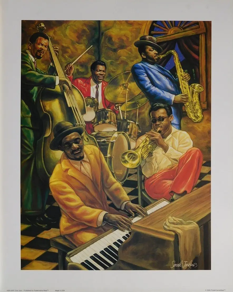 

COOL JAZZ GREATS SILK POSTER Decorative painting 24x36inch