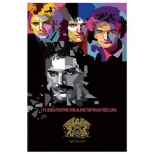 TaaWaa Bohemian Rhapsody Queen Poster Print 12x18 24x36 inch Wall Art Decorative Picture for Living Room Home Decor