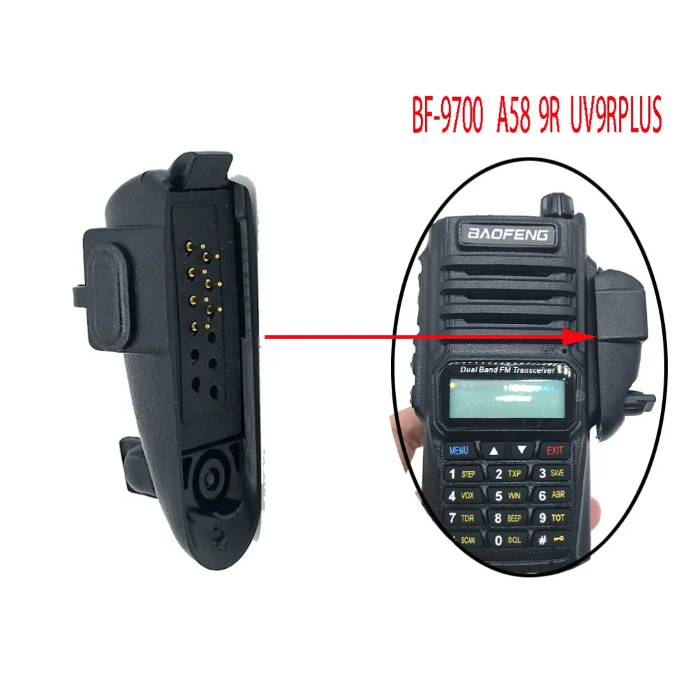 Walkie talkie Audio Adapter For Baofeng BF-9700 UV-XR UV-5S UV5R-WP BF-R6 GT-3WP T-57 UV-9R For M Interface 2Pin Headset Port (5)