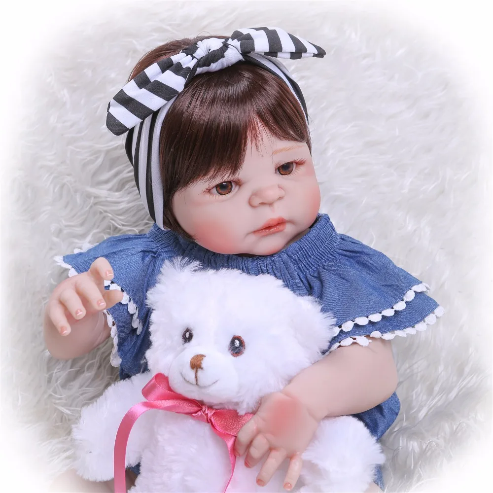 56 см полностью силиконовые куклы Reborn стиль жизни модные детские куклы принцесса игрушки для девочек Bebes
