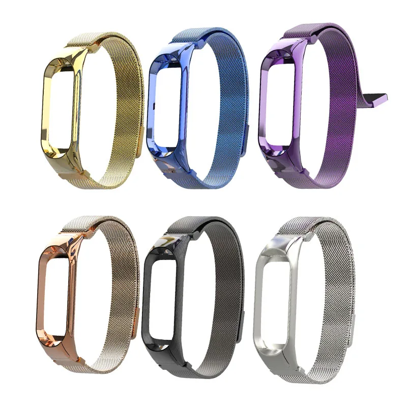 Магнитный ремешок Milanese для Xiao Mi Band 3 часов из нержавеющей стали Xiaomi сменный