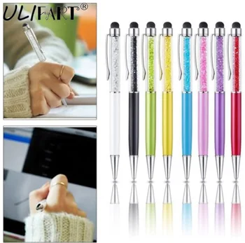 

ULIFART Universal Crystal Pen Touch Stylus Pen 2 in 1 BallPoint Pen For Mobile Phone IPhone IPad Samsung Tablet