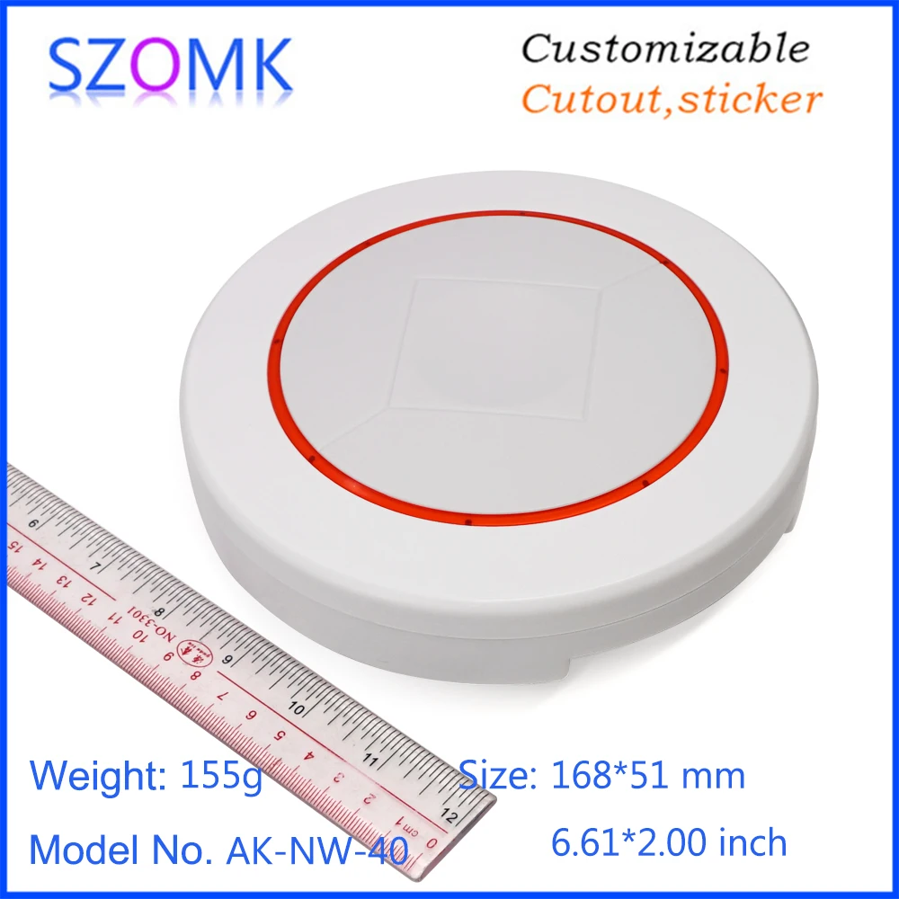 szomk wireless sensor enclosure plastic router enclosure smart home controller with stereo fixed bracket  (10)