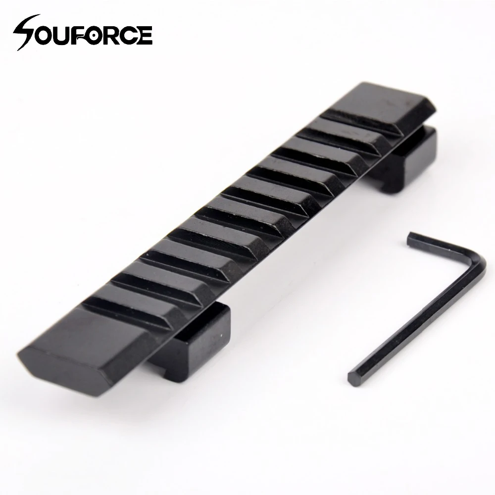 11mm Dovetail to 20mm Picatinny Weaver Rifle Scope Rail Mount Adapter 10 Slot US 