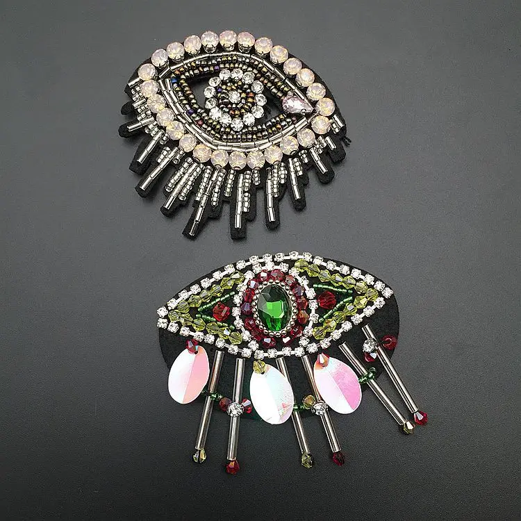 beaded butterfly rhinestone appliquest for clothing 2