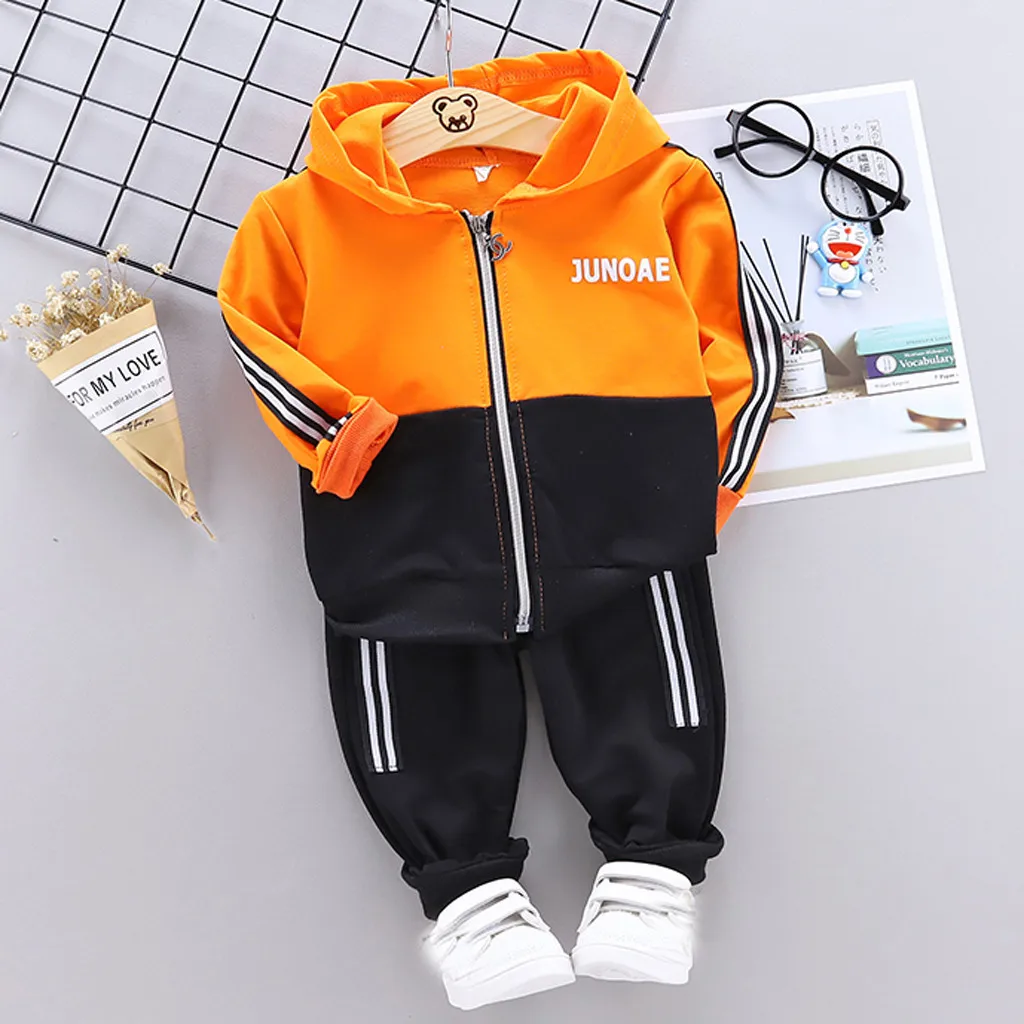 

2019 Autumn Baby Casual Tracksuit Children Boy Girl Cotton Zipper Jacket Pants 2Pcs/Sets Kids Leisure Sport Suit Infant Clothing