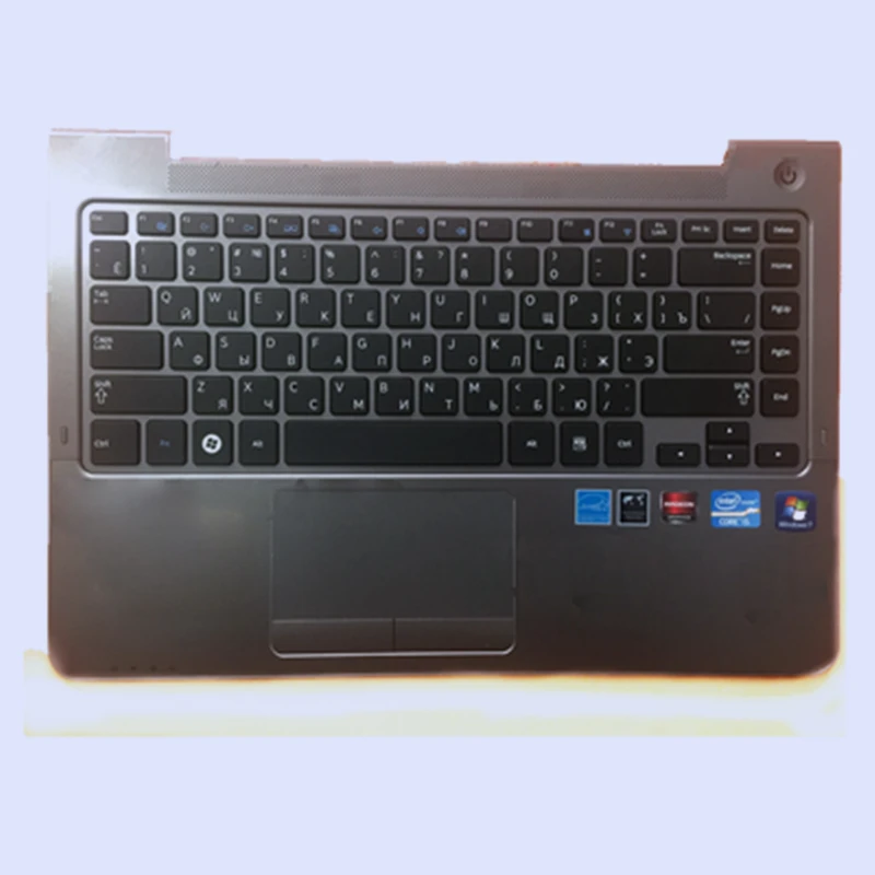 

New Original Gray Laptop palmrest with Russian RU standard Keyboard for SAMSUNG NP530U3B NP530U3C 530U3B 530U3C