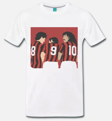 

T-SHIRT TRIO OLANDESE VAN BASTEN GULLIT RIJKAARD MILAN ANNI 80 1 S-M-L-XL-2XL-3XL