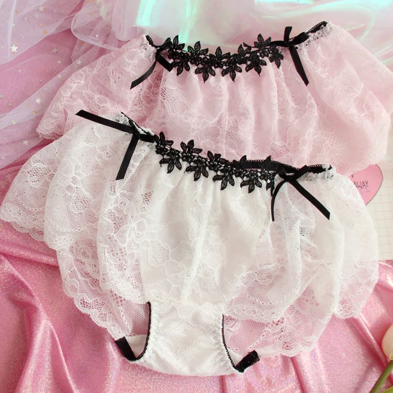 

Japanese aestheticism fairy cute girl romance petals translucent lace underwear sexy temptation boxer safety shorts safety pants