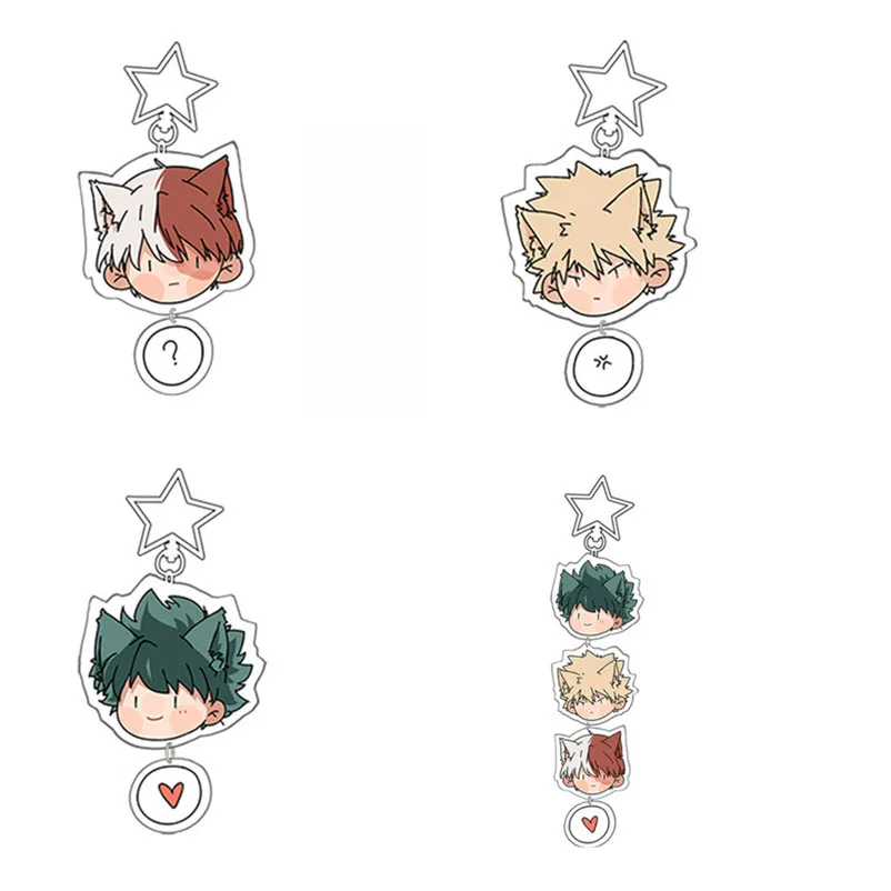 Ограниченная серия My Hero Academy Midoriya Izuku Todoroki Shouto, аксессуары для косплея, брелок для ключей, сердце, подвеска, игрушка с орнаментом, Новинка