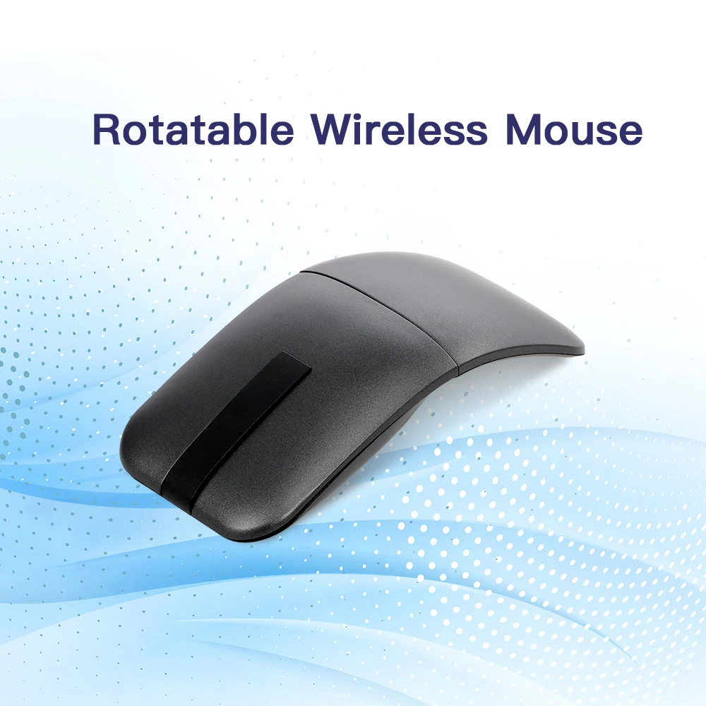 

2.4G Wireless Portable Mouse Rotatable Mouse Folding Optical Mice with USB Receiver for Home/Office/Travel