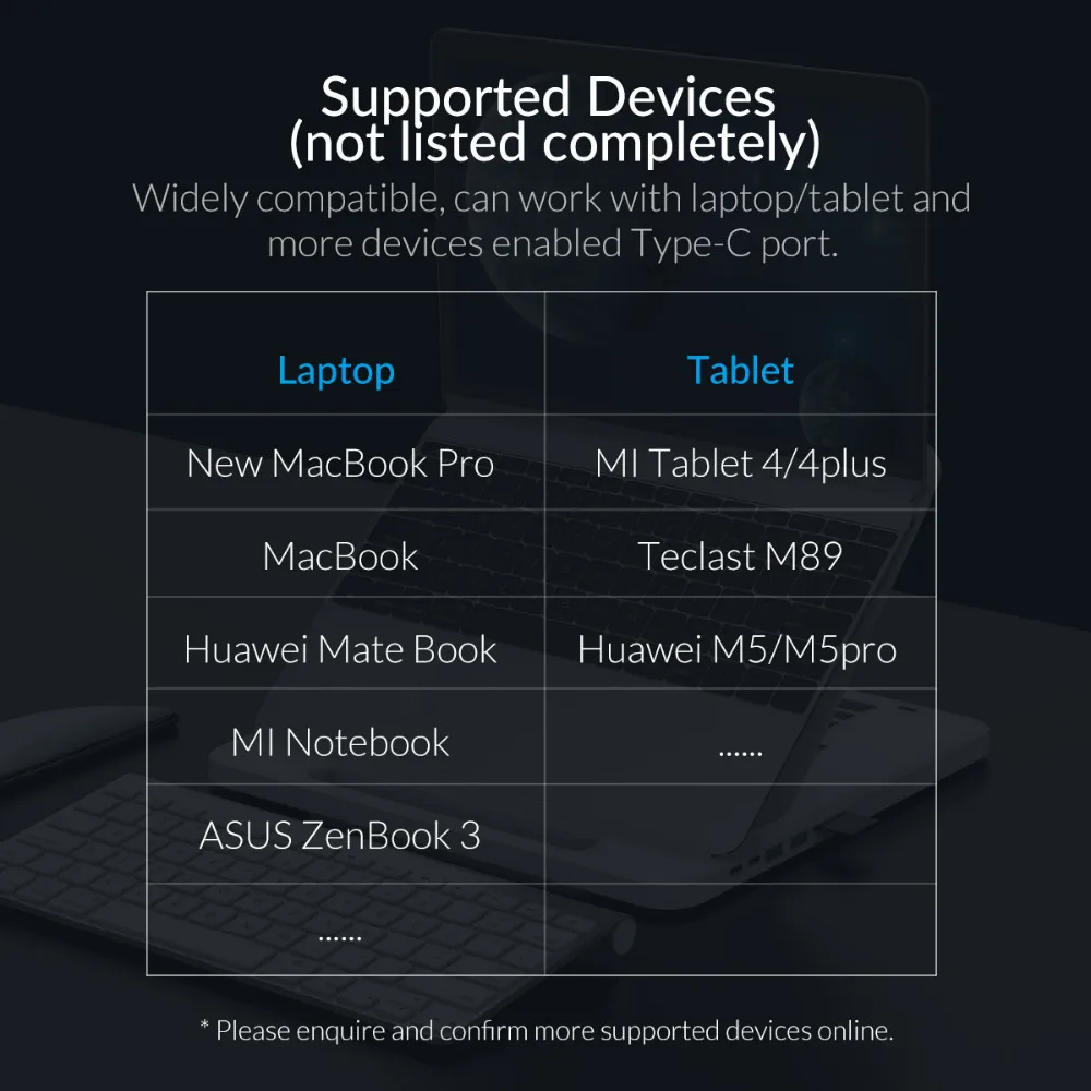 ORICO, подставка для планшета, ноутбука, настольный держатель, Офисная подставка для телефона, подставка для iPhone, планшетов, подставка для ipad с типом-C, SD, TF