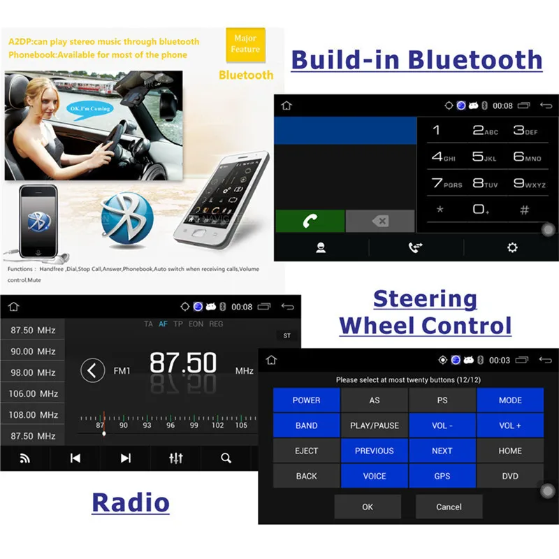 Top RM-VWTY90 9 inch Android 5.1 Car Multimedia Stereo Player A2DP GPS 1G DDR3 +16G NAND Memory Flash for VW Passat Golf Jetta Polo 3