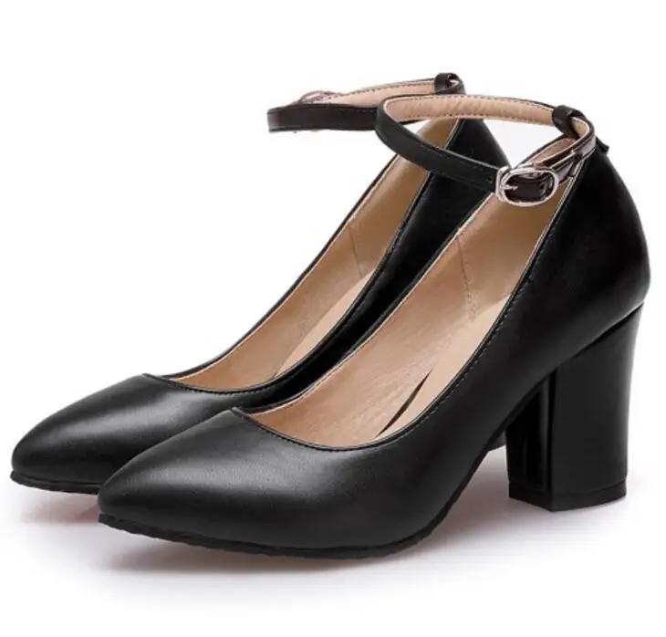 

Office Ladies Chaussure Femme Women Chunky Zapatos Mujer High Heels Pumps Shoes Woman Sapato Feminino Nice Spring P161621