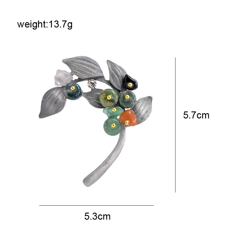 CINDY XIANG камень лист Броши для женщин Винтаж Мода элегантная антикварная брошь-заколка серебряный цвет вечерние аксессуары подарок для мамы