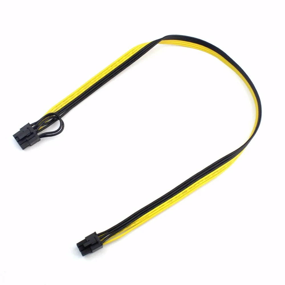 100pcs lots 50CM 6P to 8P (6 + 2) Server Power Cable Graphics Power