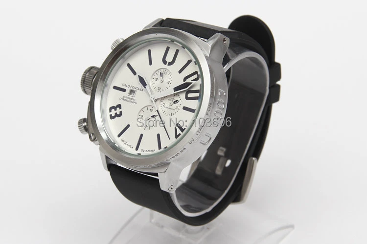U1001 White dial Limited Edition Black Rubber watches U band ...