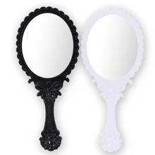 Черно-белое портативное зеркало для макияжа косметические зеркала зеркало косметическое ручное зеркало с ручкой для дам красота комод