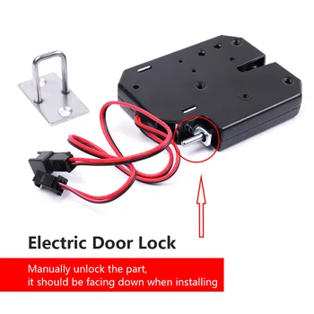 

New Smart Electromagnetic Lock DC 12V DK02 Black Electric Control Door Lock Express Cabinet Electronic Lock 80x60x13mm