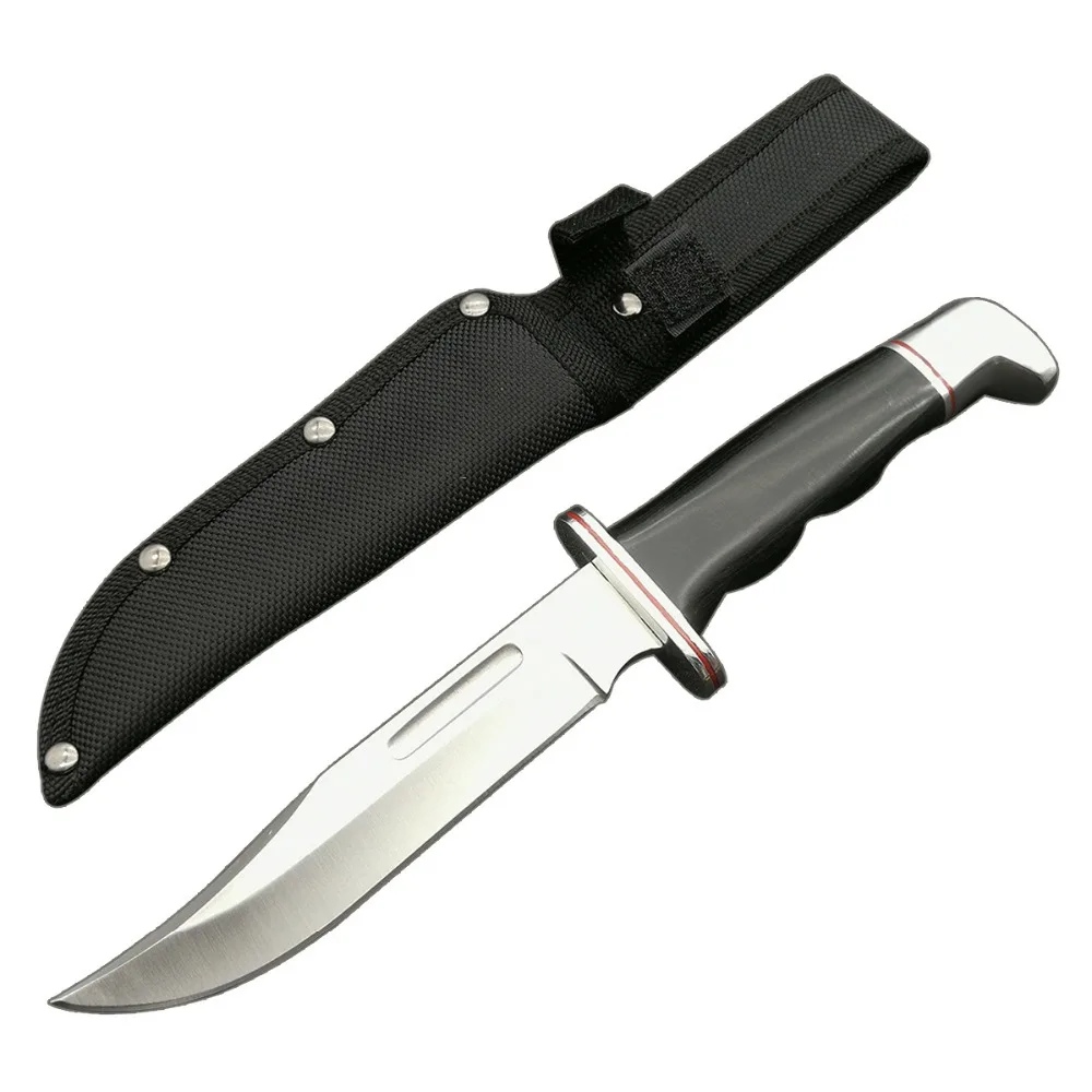 Mengoing Combat Knife Fixed Blade Knife 7Cr17Mov Steel 58HRC High