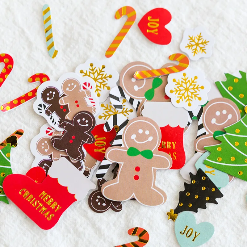 44 шт. рождественские наклейки в виде снеговика имбиря санта-клауса | Дом и сад