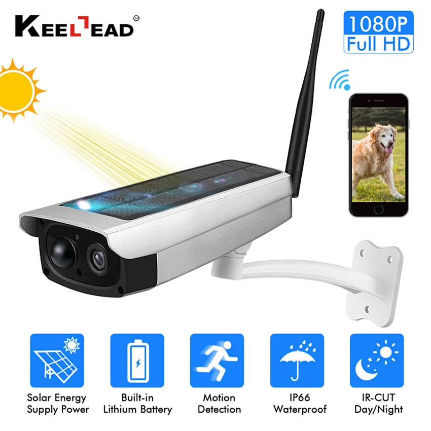 KEELEAD S1 наружная Водонепроницаемая Солнечная камера безопасности 1080P Wifi