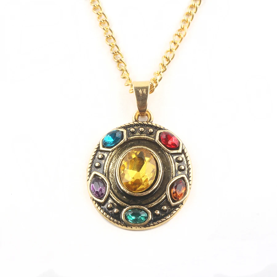 

Fashion Soul Stone Thanos Necklace crystal men women Jewelry Send lover