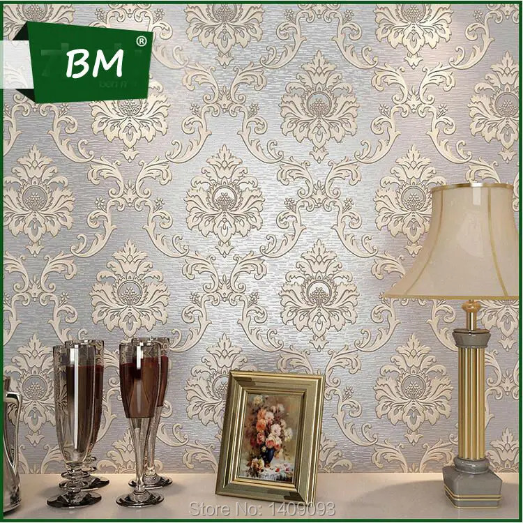 Luxury Wall Papers Home Decor For Wall 3D Embossed Damask European